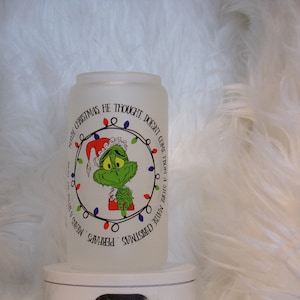 Grinch's Farm Frosted Can Glass with Lid + Straw — LOCAL FIXTURE