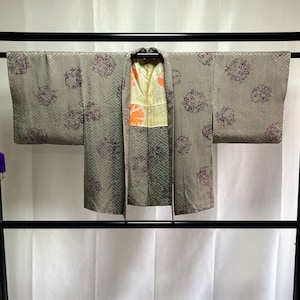 Japanese Silk Haori Jacket - Antique Japanese Haori, Vintage Japanese kimono Jacket