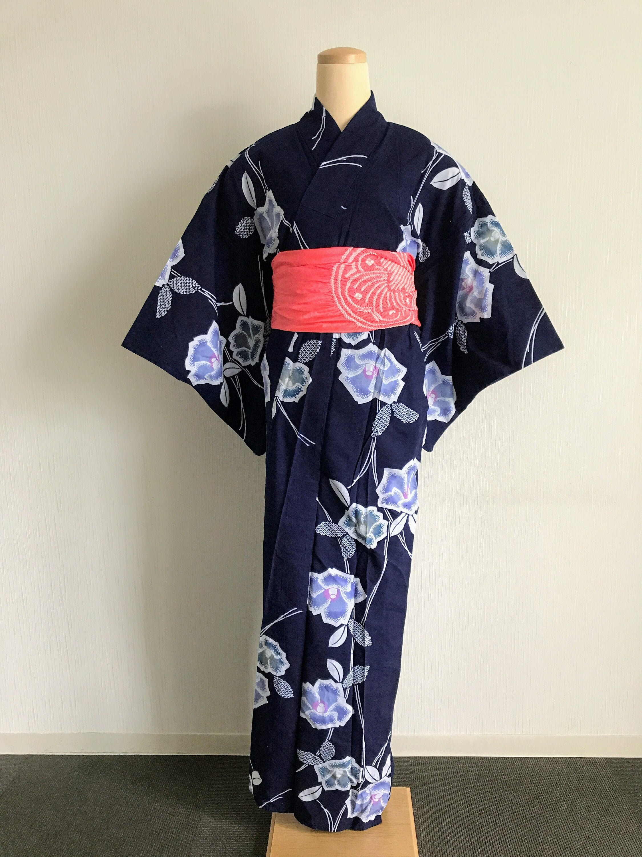 Vintage Japanese Yukata Beautiful pattern Etsy