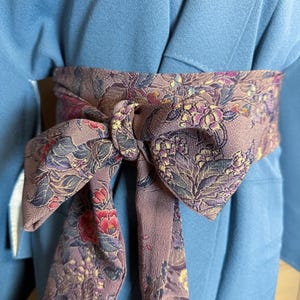 Silk Sash Belt for Kimono, Upcycled Japnese Kimono Sash Belt