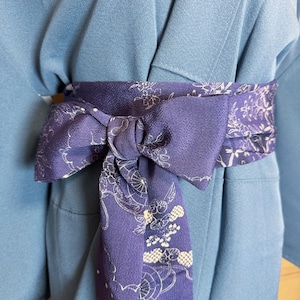 Silk Sash Belt for Kimono, Upcycled Japnese Kimono Sash Belt