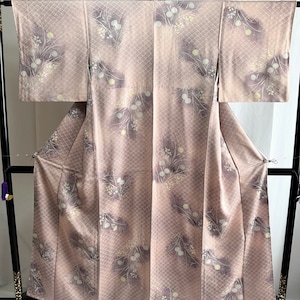 kimono japonais vintage en soie - Beau motif