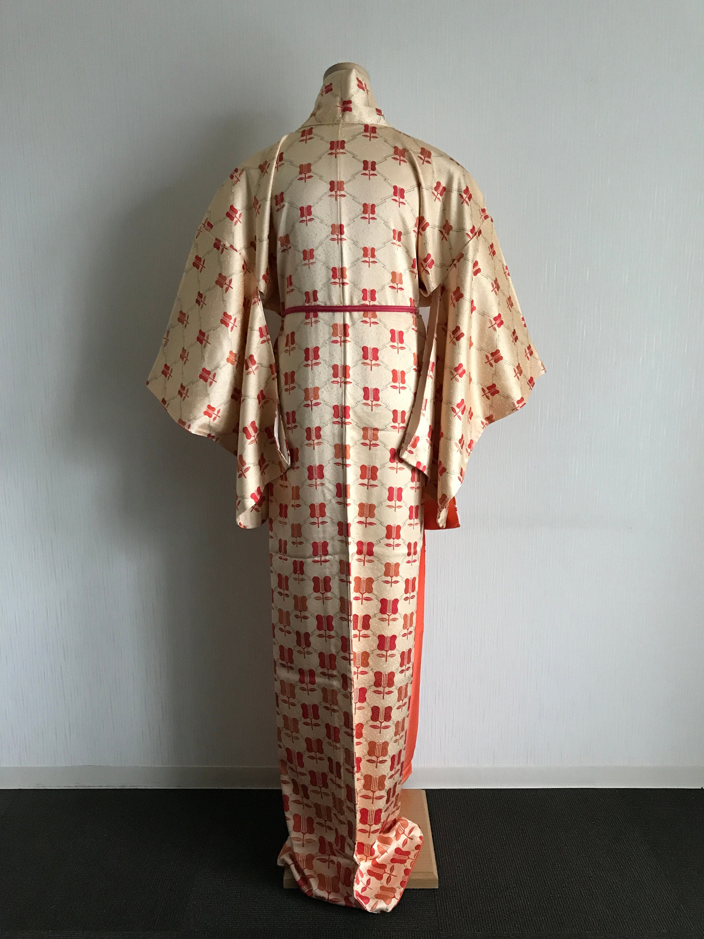 Vintage Japanese kimono Beautiful pattern Etsy