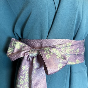Silk Sash Belt for Kimono, Upcycled Japnese Kimono Sash Belt