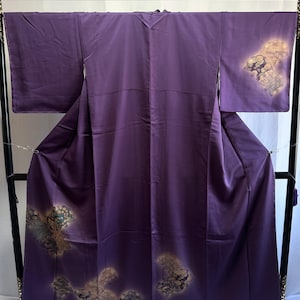 Vintage Japanese Silk kimono -  Cute pattern