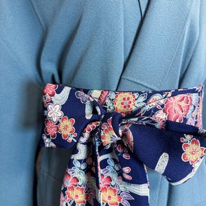 Silk Sash Belt for Kimono, Upcycled Japnese Kimono Sash Belt