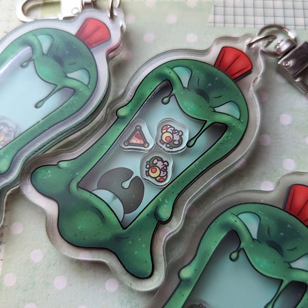 Mudmouth Salmon Run Splatoon Inspired Acrylic Shaker Keychain