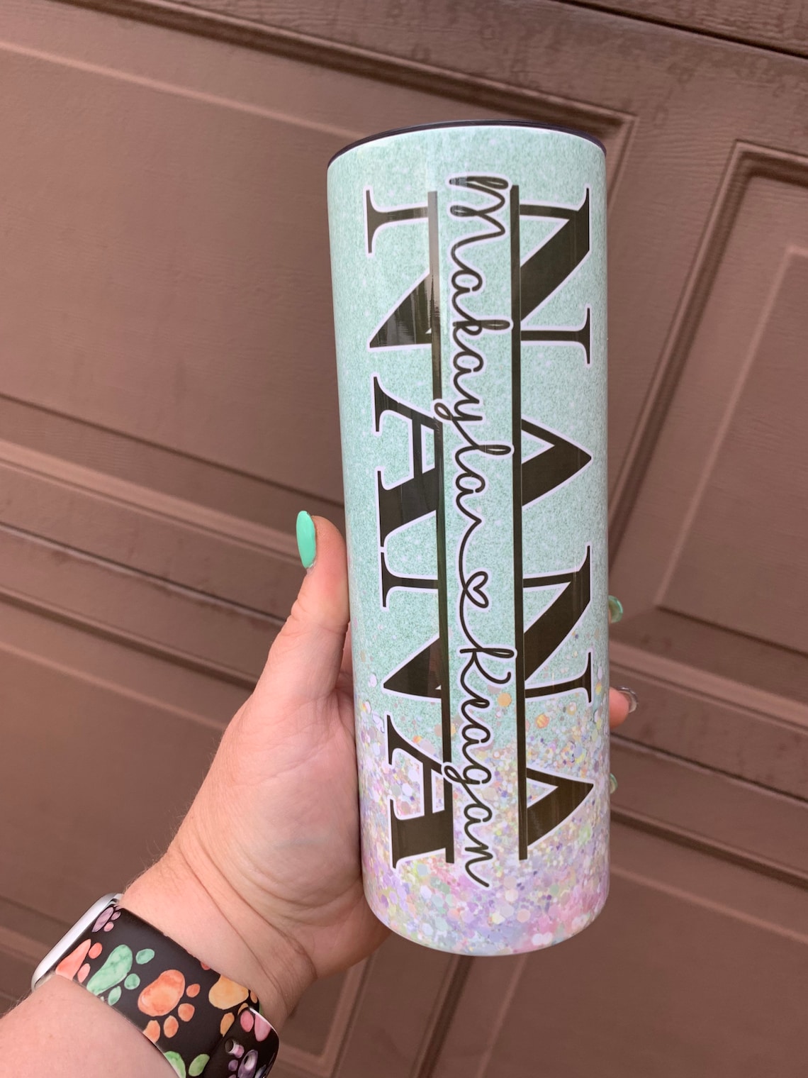 Mom Tumbler with Kids Names 20 oz Skinny Sublimation Tumbler Etsy