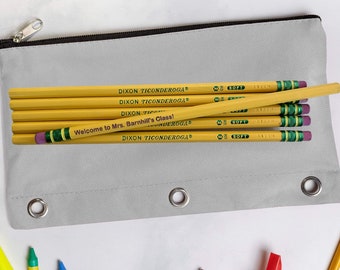 One Dozen (12) Personalized Pencils | Laser Engraved Pencils | Back to School Supplies | Labeled Pencils | TICONDEROGA Pencils | Name Pencil