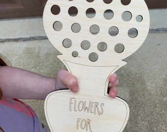 Pcked For Mommy Flower Holder/ Mother's Day Gfts/ Wooden Mother's Day