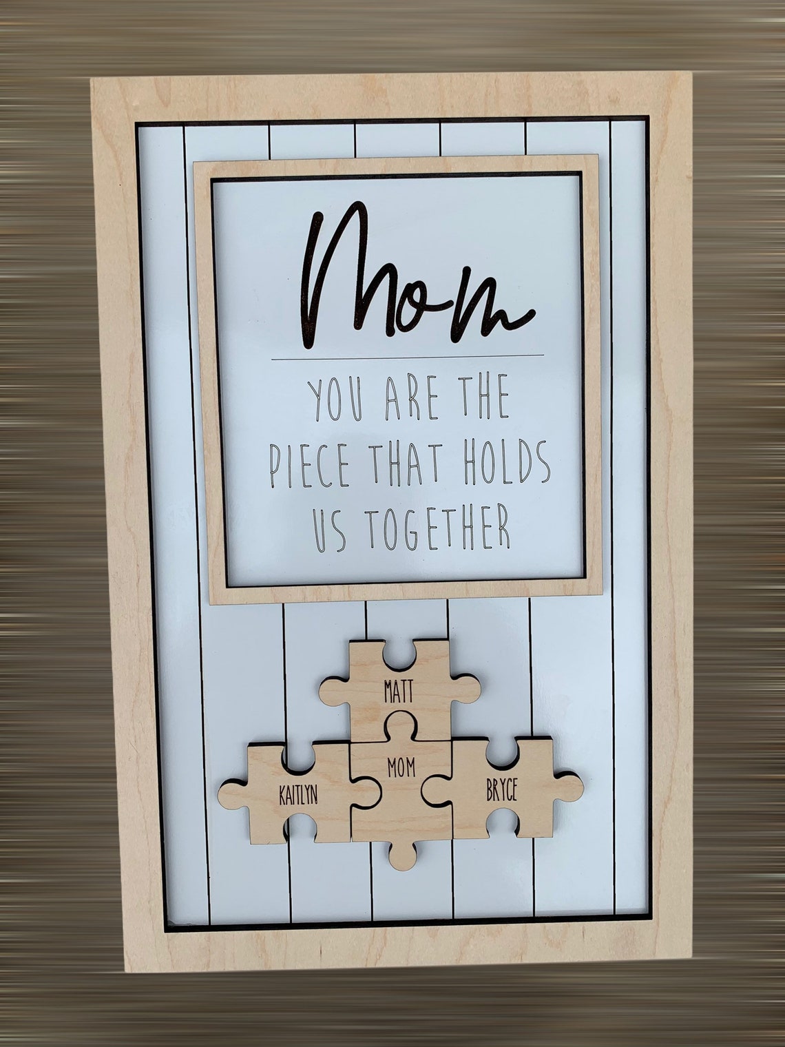 Mom You Are the Piece That Holds Us Together Mothers Day - Etsy