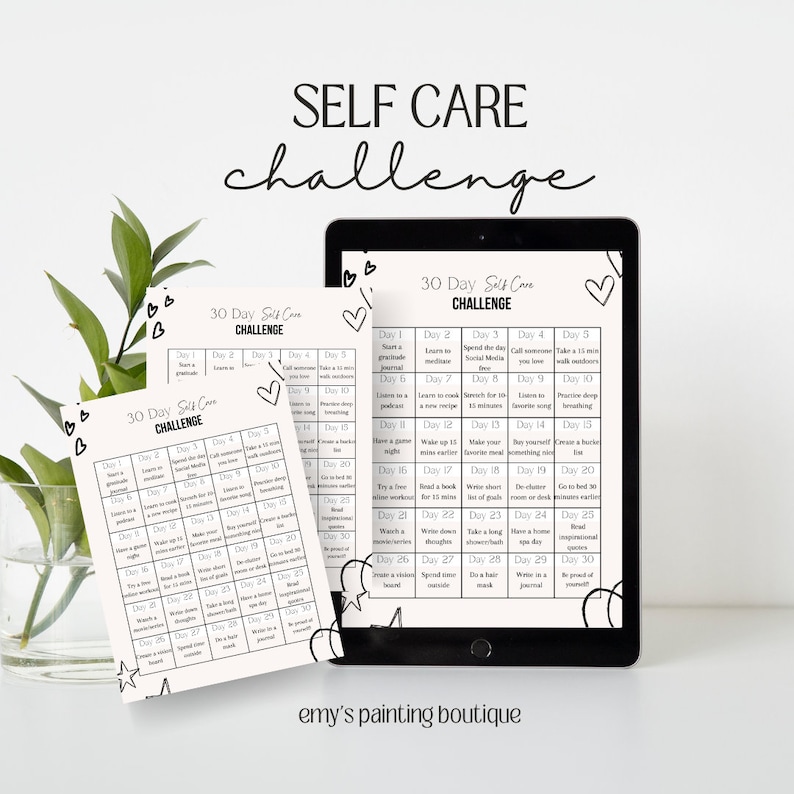 30 Day Self Care Challenge | PDF Printable | Goodnotes Digital ...