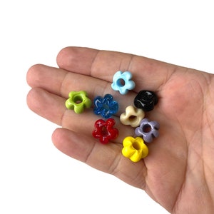 10x15mm Glass Murano Flower Beads, Lampwork Beads, Murano Beads, Handblown Glass Bead, Flower Beads, DIY Bracelet Handmade Beads