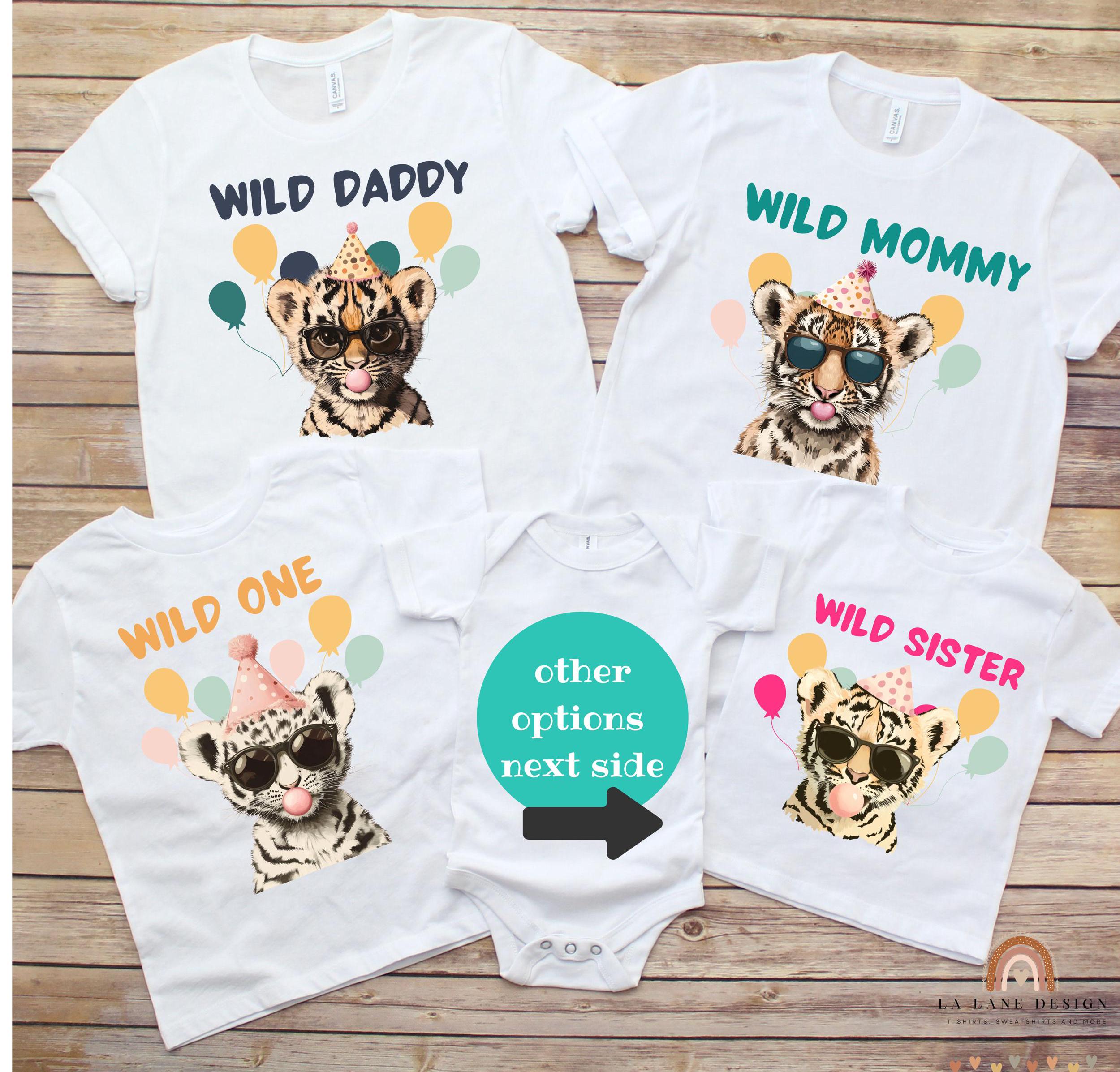 Wild One Family Matching Shirts, Wild One Safari Birthday, Family
