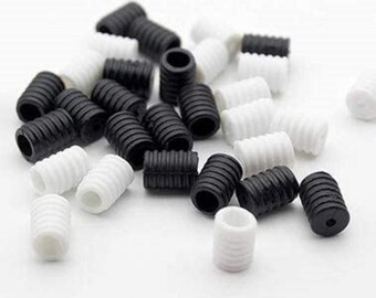 Beige Silicone Cord Locks Toggles Drawstrings Elastic Rope Plastic Cord Adjuster Elastic Buckle for Drawstrings Cord Sewing Accessories