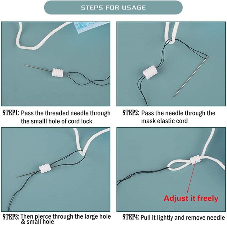 Cord Lock Silicone Toggles Elastic Cord Adjuster Non Slip Etsy
