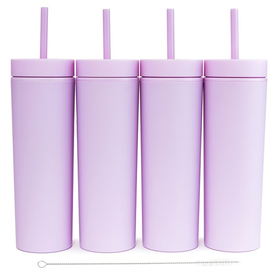 Blank SKINNY TUMBLERS (12 pack) Colored 16oz Bulk Acrylic Tumbler Cups |  DIY Wholesale, Wedding / Party Favor, Teacher Gift Supplies