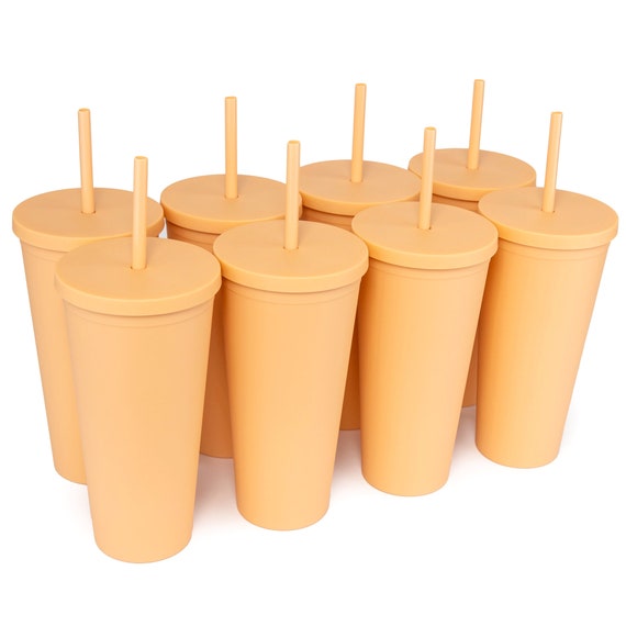 8 Blank Tumblers Venti 22oz Colored Pastel Acrylic Matte Plastic Cups in  Bulk With Lids and Straws for DIY, Wholesale lilac / Lavender 