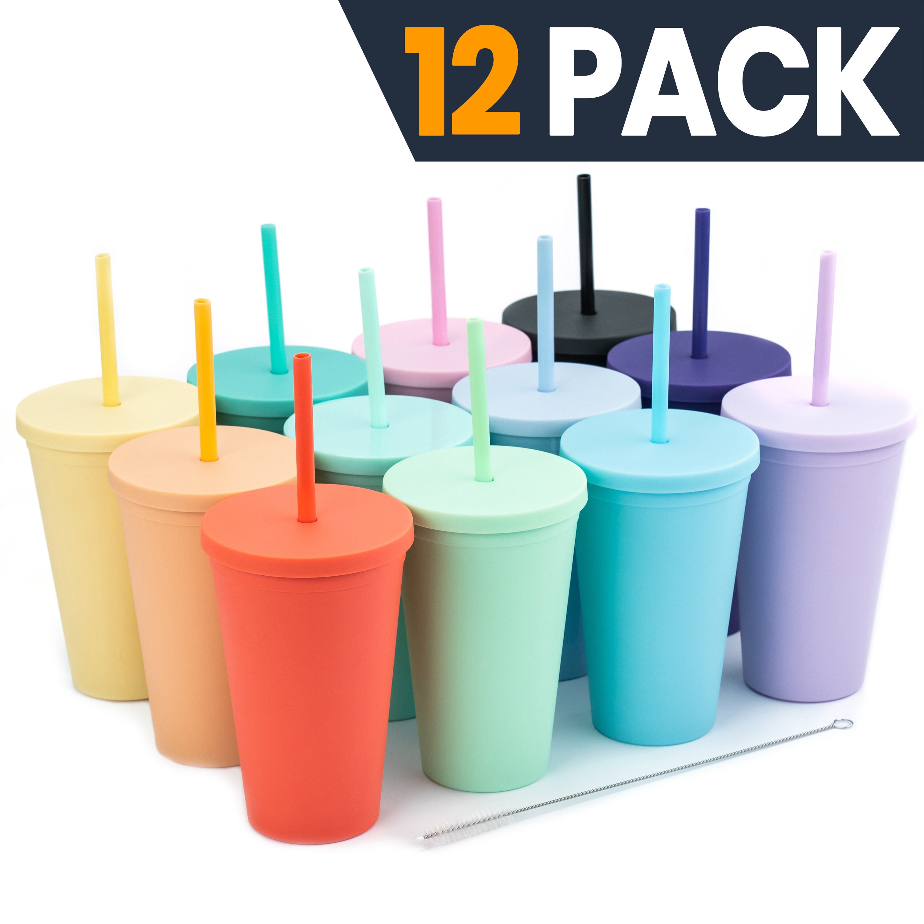 Customizable Blank Tumblers 12 pack 16oz Colored Pastel Etsy