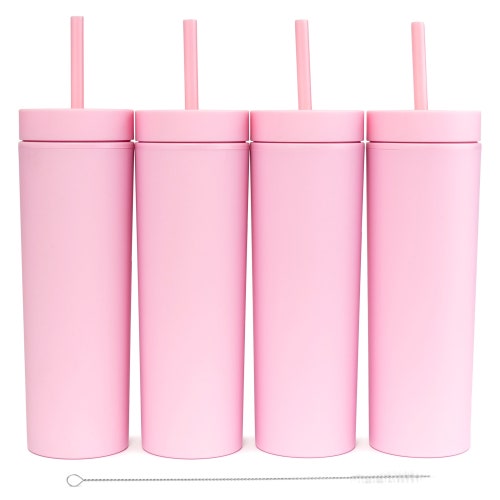 Blank Skinny Tumblers 16oz Colored Pastel Acrylic Matte Etsy