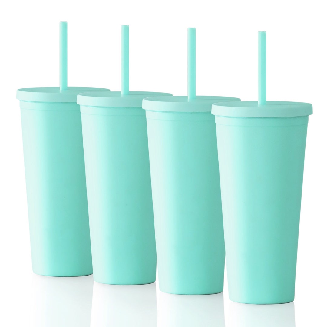 4 Blank Tumblers Venti 22oz Colored Pastel Acrylic Matte Etsy