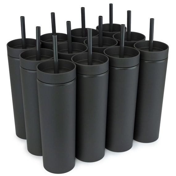 16 Oz Bulk Black Plastic Cups