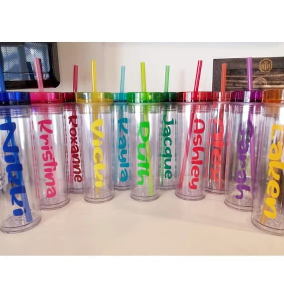 Wholesale Blank Skinny Tumblers 12 Pack 16oz Colored Pastel Acrylic Matte  Plastic Cups in Bulk With Straws W Cleaning Brush Included 