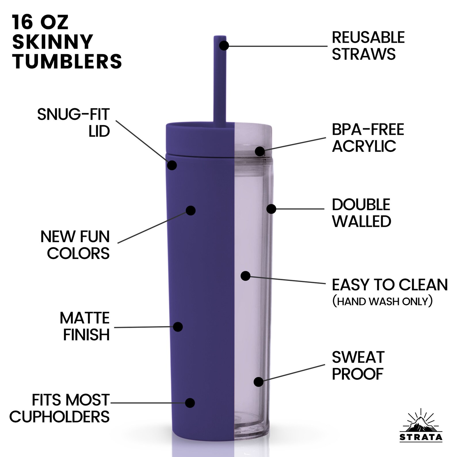 Blank Skinny Tumblers 16oz Colored Pastel Acrylic Matte Etsy