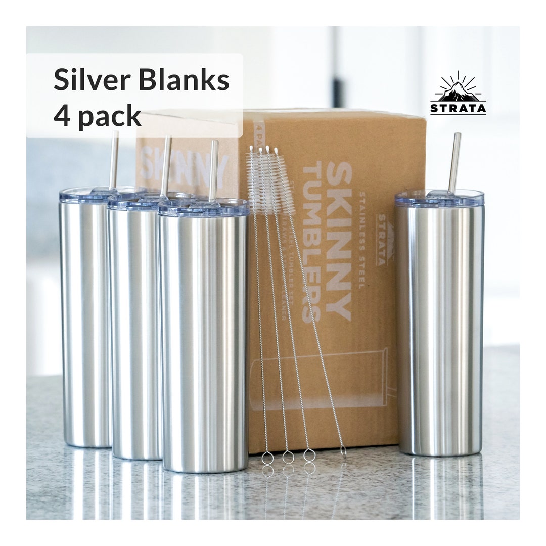24 Pack 12 oz Sublimation Blanks Tumbler Bulk Stainless Steel  Straight Skinny Slim Tumblers with Lids Double Wall Vacuum Insulated Travel  Mug Cups Water Tumbler for DIY Gift Coffee Tea