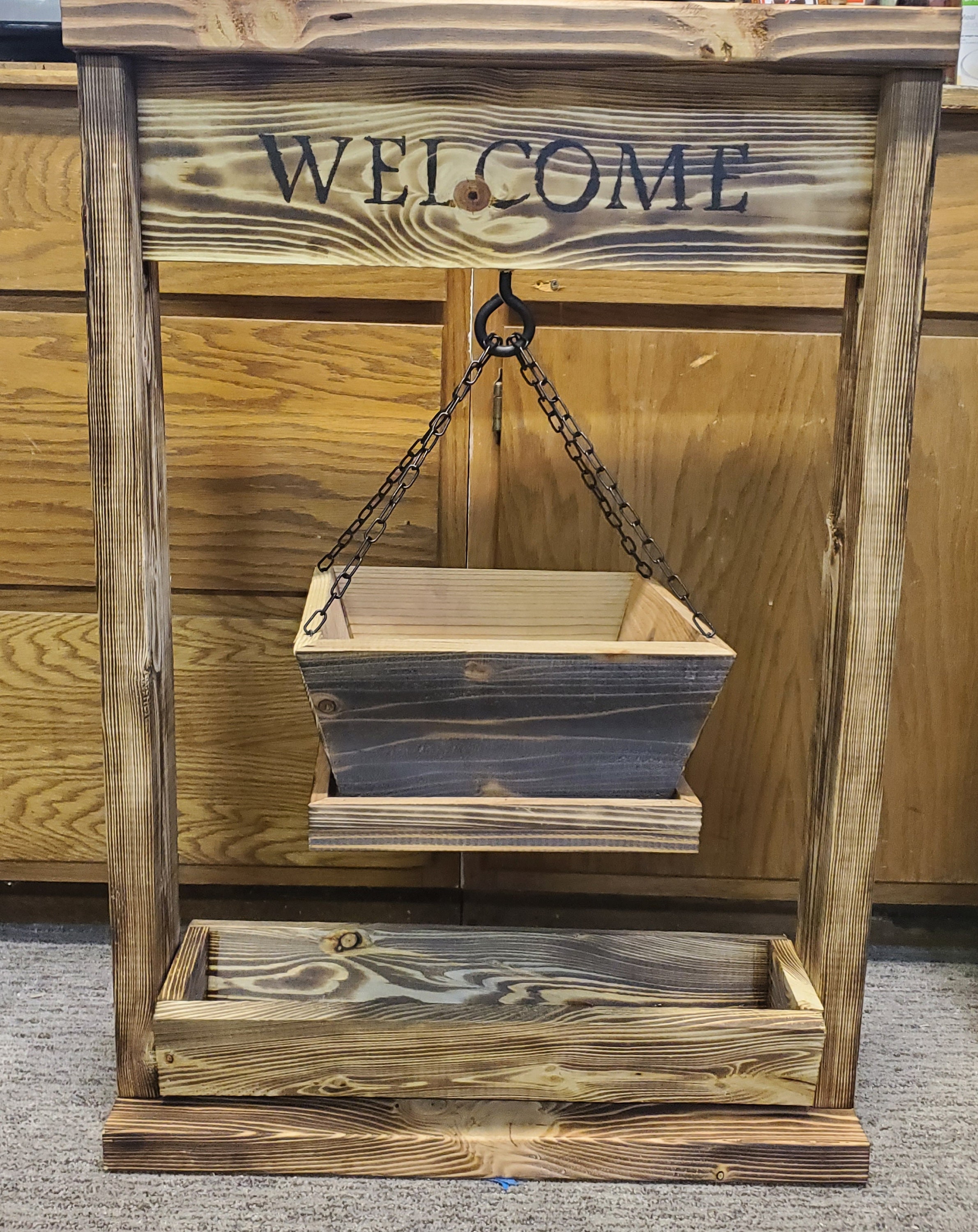 Outdoor Hanging Flower Pot Sign Etsy