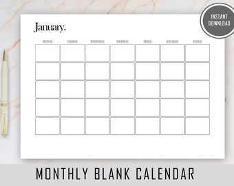 Mon Sun Calendar - Etsy