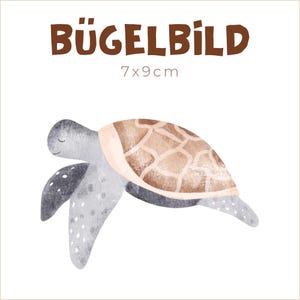 Strijkapplicatie Zeeschildpad | 7 x 9 cm