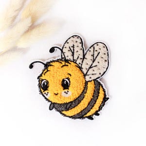 Écusson chenille : Abeille | 9 x 9 cm