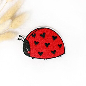 Écusson chenille : Coccinelle | 6,5 x 9 cm