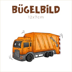 Bügelbild Müllwagen | 12x7cm