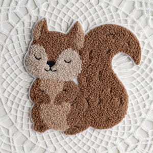 Chenille Patch: Eichhörnchen