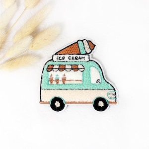 Chenille patch: IJswagen | 9,5 x 10 cm