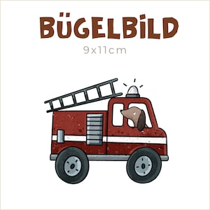 Trasferimento a caldo di un bassotto dei vigili del fuoco (vista laterale) | 9 x 11 cm