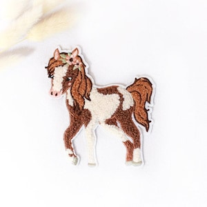 Toppa in ciniglia: Cavallo preferito 1 | 10 x 9 cm