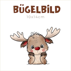 Bügelbild Elch Emil 2 | 10x14cm