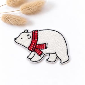 Chenille Patch: Winter-Eisbär | 8x13cm