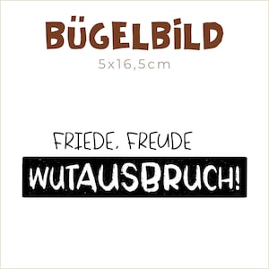 Transfert thermocollant : Paix, Joie, Colère ! | 5 x 16,5 cm