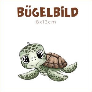Bügelbild Schildkröten seitlich | 8x13cm
