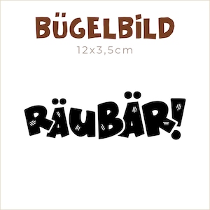 Strijkapplicatie van een roversbeer | 12 x 3,5 cm