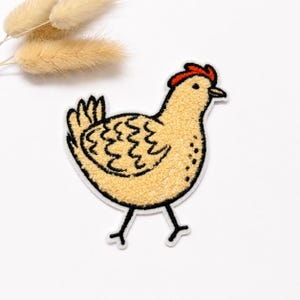 Patch di ciniglia: Pollo del giorno | 11 x 8 cm