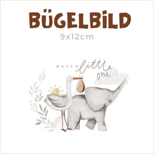 Transfert thermocollant « Bonjour petit ange » | 9 x 12 cm