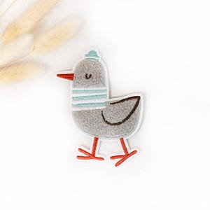 Toppa in ciniglia: Gabbiano | 9x7 cm