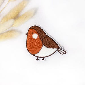 Toppa in ciniglia: pettirosso | 7 x 7,5 cm