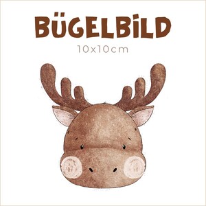 Bügelbild Moose beige | 10x10cm