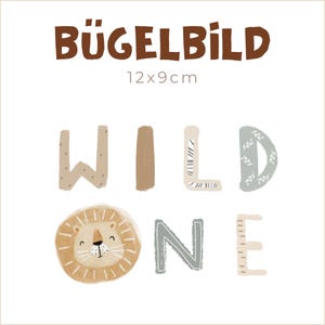 Strijkapplicatie Safari Wild One | 12 x 9 cm